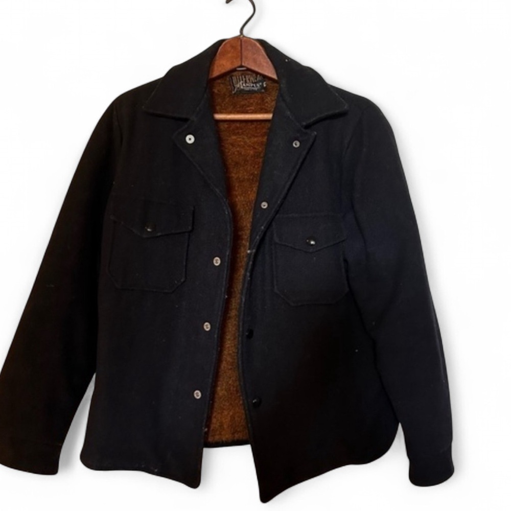 Vintage Campus Outerwear Navy Wool Jacket Medium